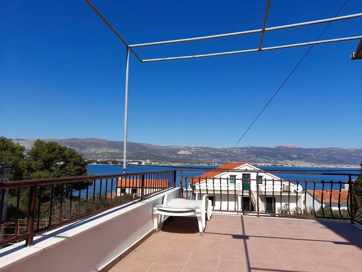 Big Apt W Large Terrace&Great Sea View Close Beach Trogir
